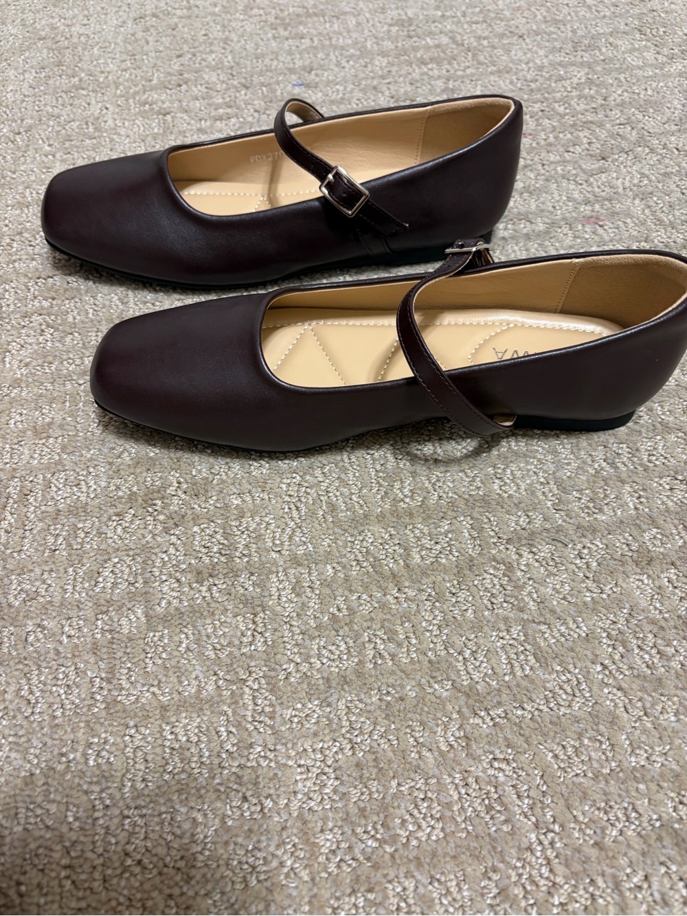 Classic Mary Jane Flats in Dark Brown - Women